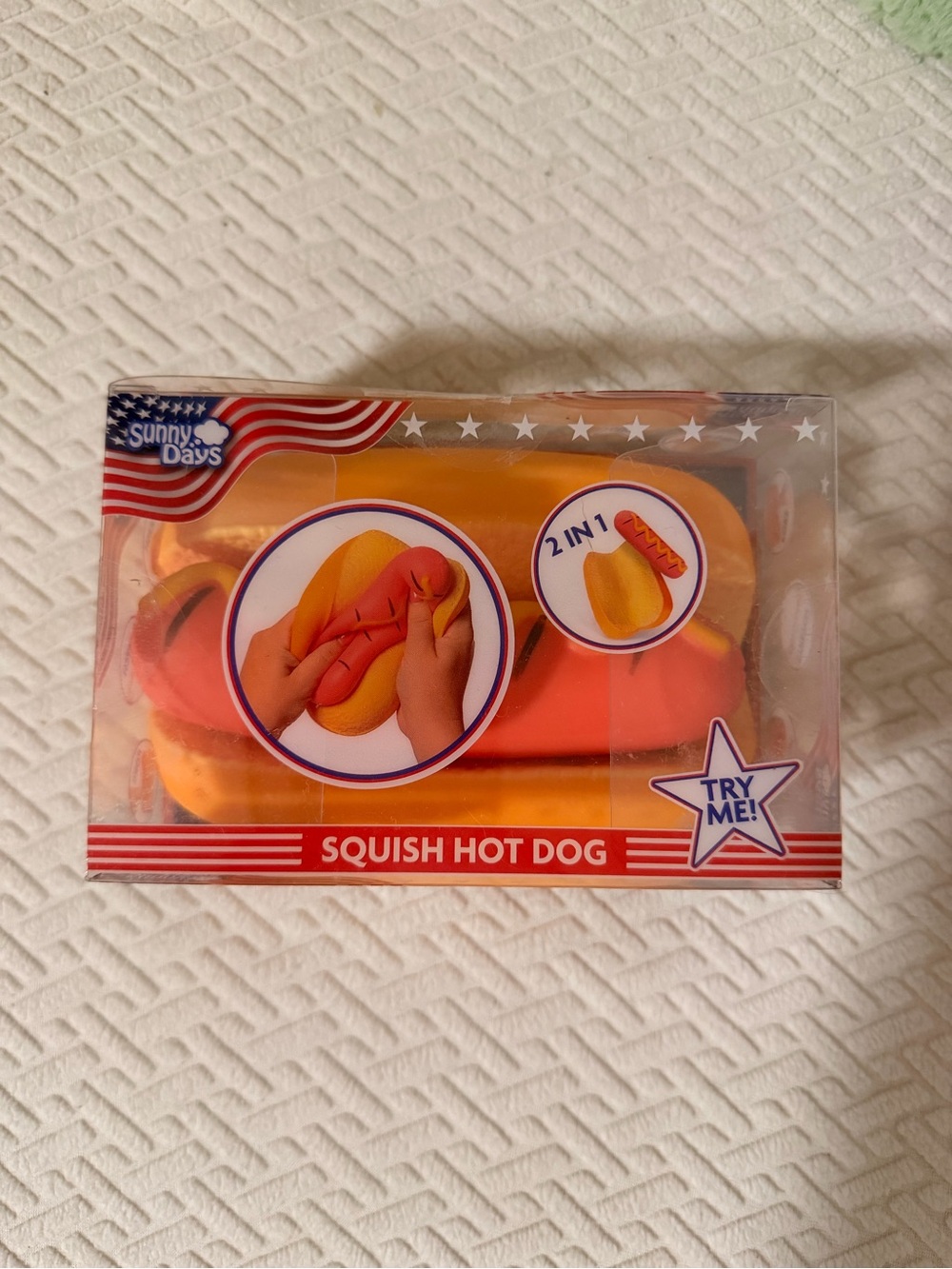 Toymendous Sunny Days Jumbo Hot Dog Squish Viral Summer Squishy Toy New 2026